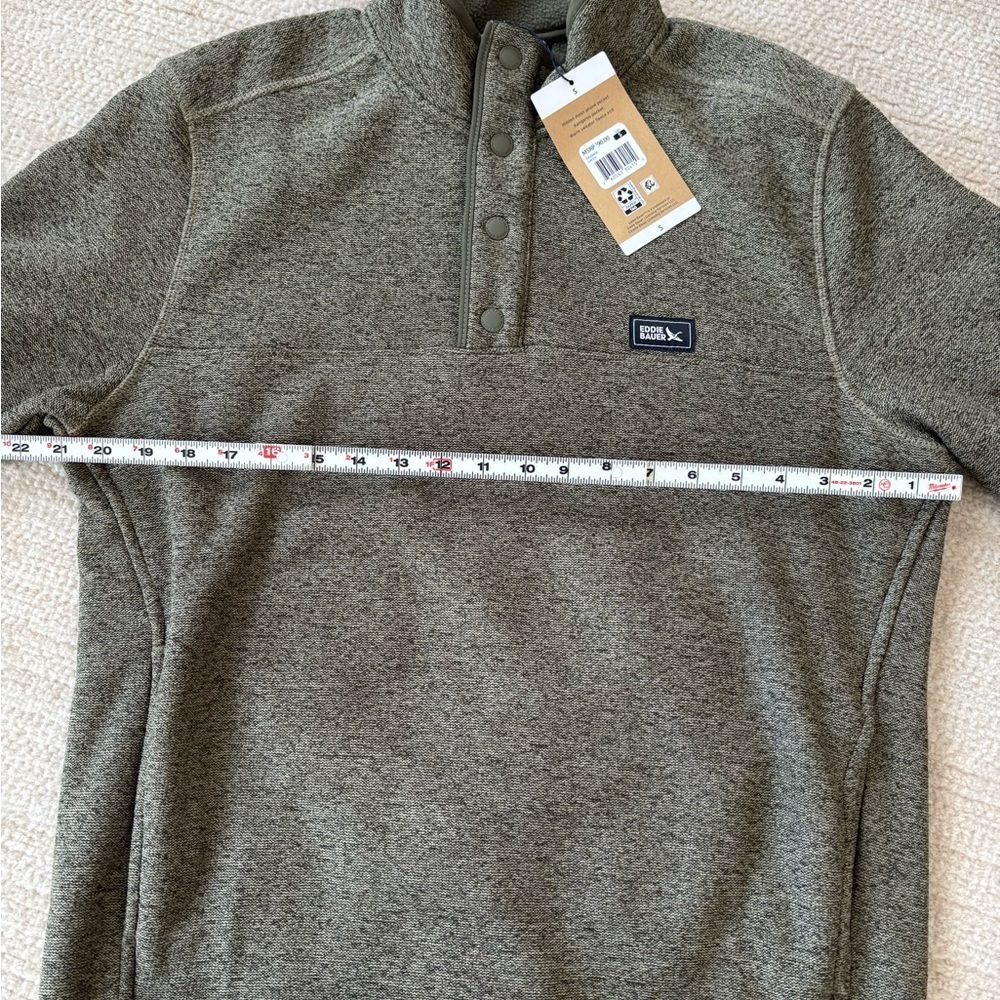 Eddie Bauer Men's Forest Green Pullover Sweater Small BRAND NEW - Picture 7 of 8